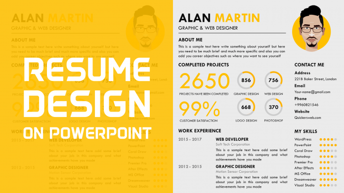 Creative Resume Template by PowerPoint School 696x391 1