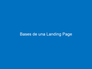 bases de una landing page 7655