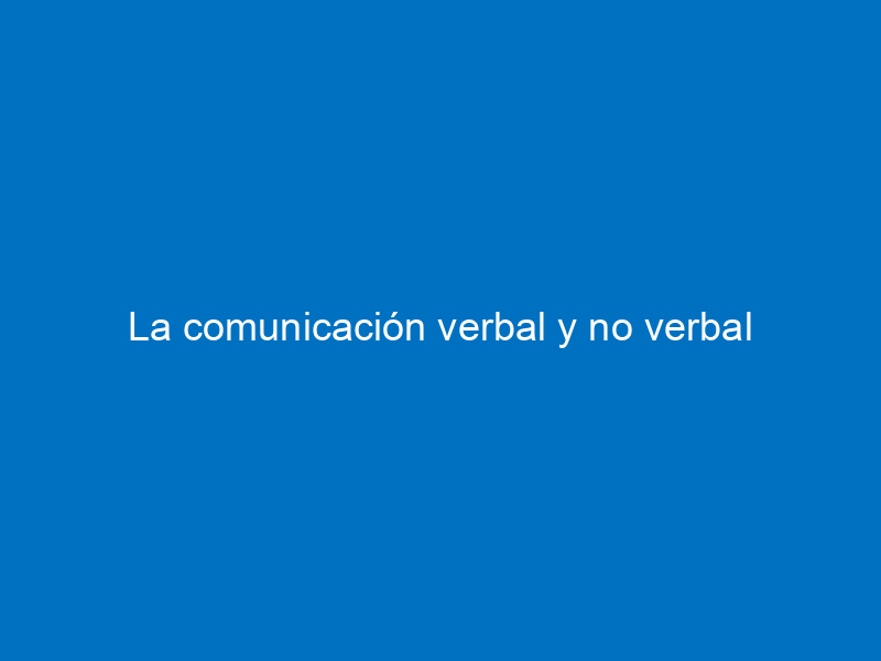 la comunicacion verbal y no verbal 7078